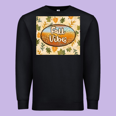Retro Fall Vibes Premium Sweatshirt Designed By Tumblerdesignbyshophia