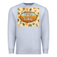 Heather Grey retro fall vibes Premium Sweatshirt - TumblerDesignByShophia