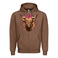 Chestnut Highland cow Zipper Hoodie - Bettercallsaul