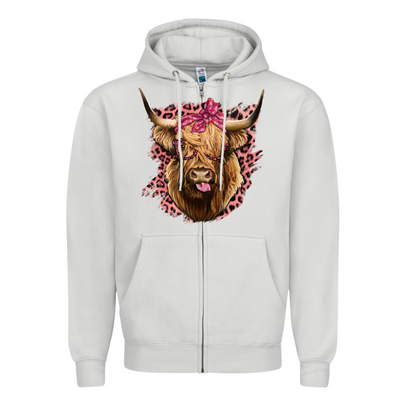 Highland Cow Zipper Hoodie by Bettercallsaul | Teevron