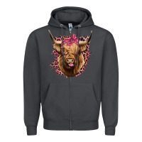 Smoke Highland cow Zipper Hoodie - Bettercallsaul
