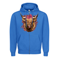True Royal Highland cow Zipper Hoodie - Bettercallsaul