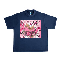 Navy breast cancer nails hope Urban Heavy Tee - MaliasSmallBusiness