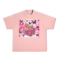 Salmon breast cancer nails hope Urban Heavy Tee - MaliasSmallBusiness