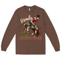 Chestnut howdy christmas cowboy santa Long Sleeve Tee - MaliasSmallBusiness