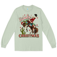Matcha howdy christmas cowboy santa Long Sleeve Tee - MaliasSmallBusiness