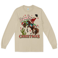 Mushroom howdy christmas cowboy santa Long Sleeve Tee - MaliasSmallBusiness