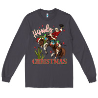 Smoke howdy christmas cowboy santa Long Sleeve Tee - MaliasSmallBusiness