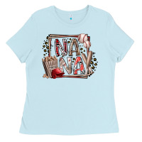 Baby Blue nana baseball Ladies Tee - RacoonDesign