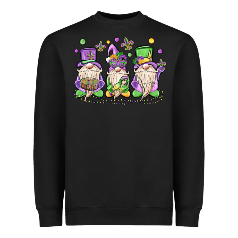 Mardi Gras Gnomes Heavyweight Sweatshirt by MaliasSmallBusiness | Teevron