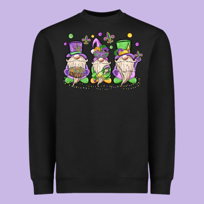 Mardi Gras Gnomes Heavyweight Sweatshirt Designed By Maliassmallbusiness