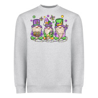 Heather Grey mardi gras gnomes Heavyweight Sweatshirt - MaliasSmallBusiness