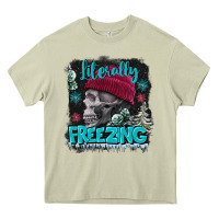 Mossy literally freezing skull Heavy Core Tee - FaDigitalArtStudio