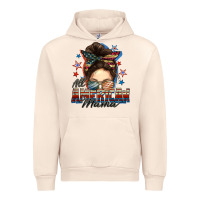 Sandshell All American mama messy bun 4th of july Urban Hoodie - FaDigitalArtStudio