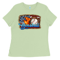 Matcha western american flag baseball Ladies Tee - HRA Design Shop