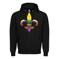 Black mardi gras Zipper Hoodie - RanaPortraitStore