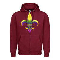 Burgundy mardi gras Zipper Hoodie - RanaPortraitStore