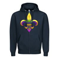 Navy mardi gras Zipper Hoodie - RanaPortraitStore