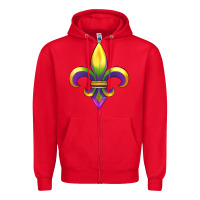 Red mardi gras Zipper Hoodie - RanaPortraitStore
