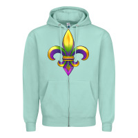 Seafoam mardi gras Zipper Hoodie - RanaPortraitStore