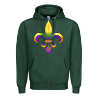 Sports Green mardi gras Zipper Hoodie - RanaPortraitStore