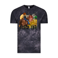 Cloud Black livin the rural life Vintage Tee - MaliasSmallBusiness