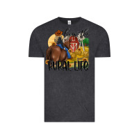Vintage Black livin the rural life Vintage Tee - MaliasSmallBusiness