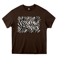 Chocolate Brown zebra pattern background Heavy Core Tee - BarkalooDesign