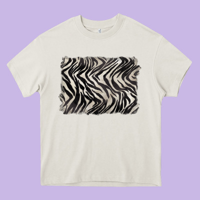 Zebra Pattern Background Heavy Core Tee Designed By Barkaloodesign