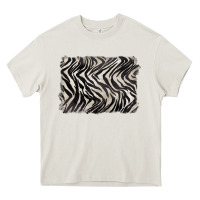 Cream zebra pattern background Heavy Core Tee - BarkalooDesign