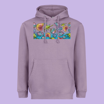 Sea Shells Heavyweight Hoodie Designed By Tumblerdesignbyshophia