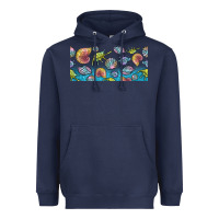 Navy sea shells Heavyweight Hoodie - TumblerDesignByShophia