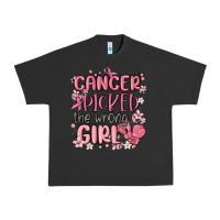 Pigment Black cancer picked the wrong girl malia Urban Heavy Tee - MaliasSmallBusiness