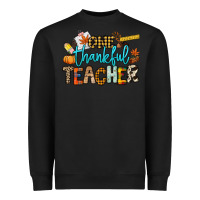 Black One thankful Teacher Heavyweight Sweatshirt - NancyCooperArtShop