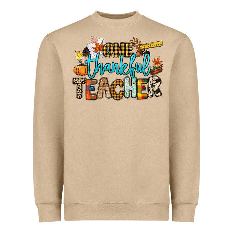 One Thankful Teacher Heavyweight Sweatshirt by NancyCooperArtShop | Teevron