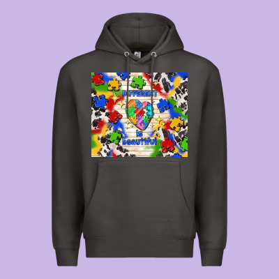 Different Is Beautiful Premium Hoodie Designed By Tumblerdesignbyshophia
