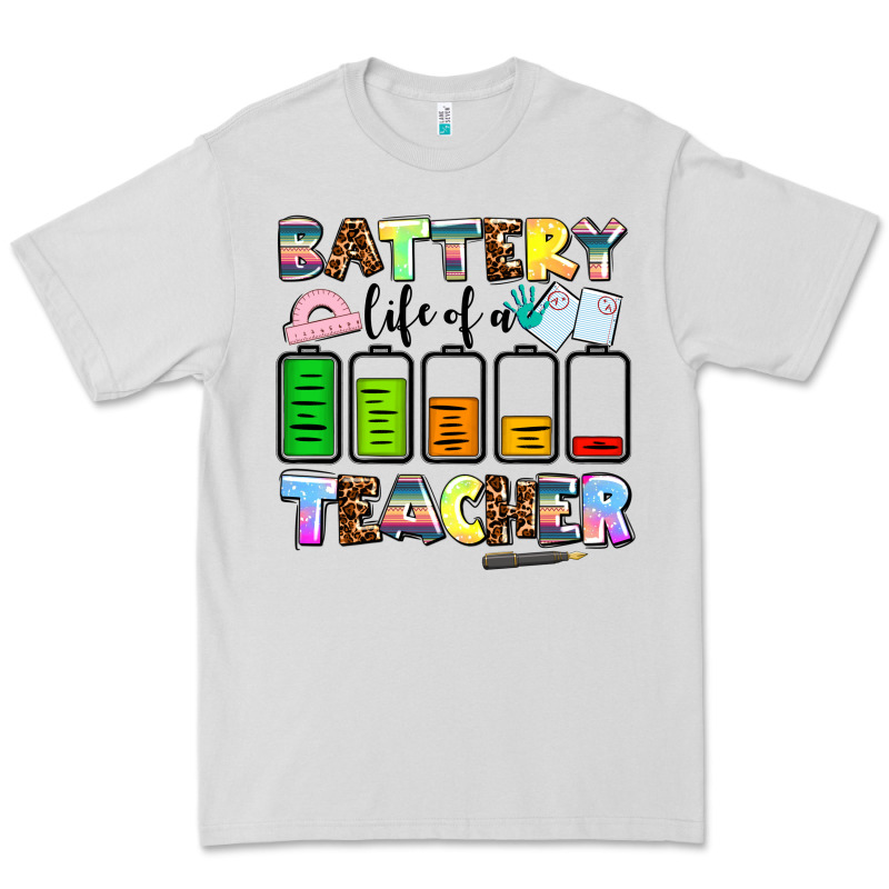 Battery Life Of A Teacher Premium Tee by AdoDesignShop | Teevron