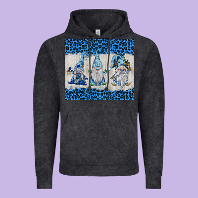 Snowy Christmas Gnomes Vintage Hoodie Designed By Barkaloodesign