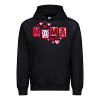 Black Mother's Day mama hearts Urban Hoodie - FaDigitalArtStudio