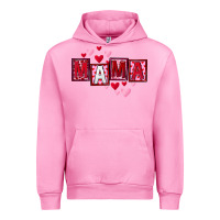Fuchsia Pink Mother's Day mama hearts Urban Hoodie - FaDigitalArtStudio