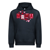 Navy Mother's Day mama hearts Urban Hoodie - FaDigitalArtStudio