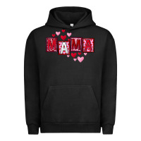 Pigment Black Mother's Day mama hearts Urban Hoodie - FaDigitalArtStudio