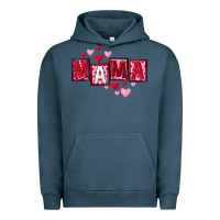 Pigment Midnight Navy Mother's Day mama hearts Urban Hoodie - FaDigitalArtStudio