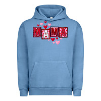 Pigment Pebble Blue Mother's Day mama hearts Urban Hoodie - FaDigitalArtStudio