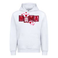 White Mother's Day mama hearts Urban Hoodie - FaDigitalArtStudio