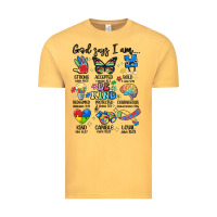Vintage Mustard god says  am autism Vintage Tee - MaliasSmallBusiness