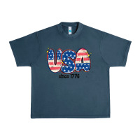 Midnight Navy usa since 1776 Urban Heavy Tee - MaliasSmallBusiness