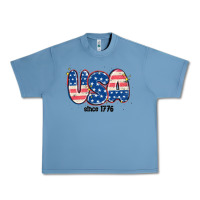 Pebble Blue usa since 1776 Urban Heavy Tee - MaliasSmallBusiness