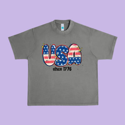 Usa Since 1776 Urban Heavy Tee Designed By Maliassmallbusiness