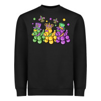 Black mardi gras bead dogs Heavyweight Sweatshirt - MaliasSmallBusiness